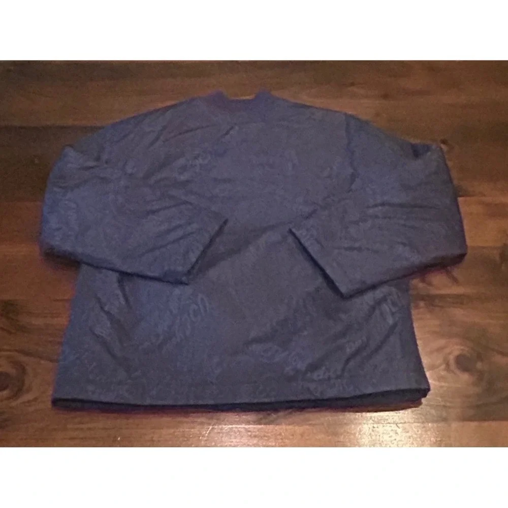 Athleta Girl‎ Simone Biles Navy Blue Convertible Jacket Kids XL 14 Script Print
